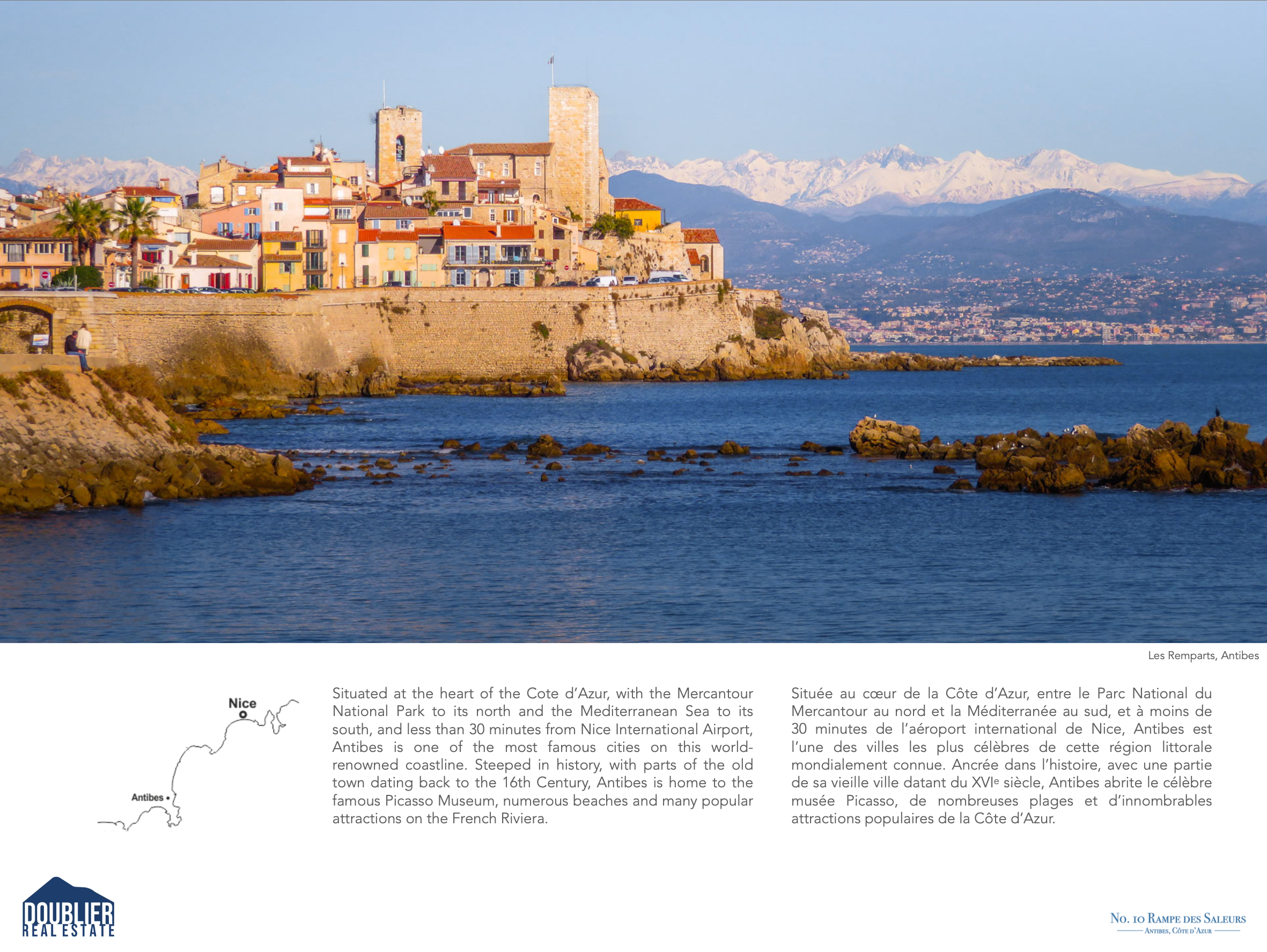 Aerial coastal view of Antibes